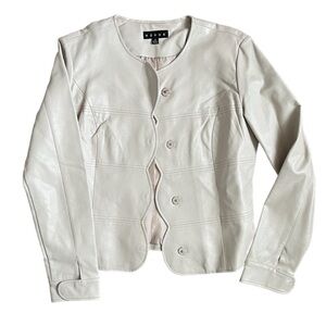 Scalloped Preppy Moto Jacket